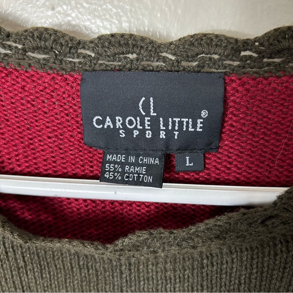 Vintage Carole little flower power crochet granny square sweater L - Picture 8 of 8